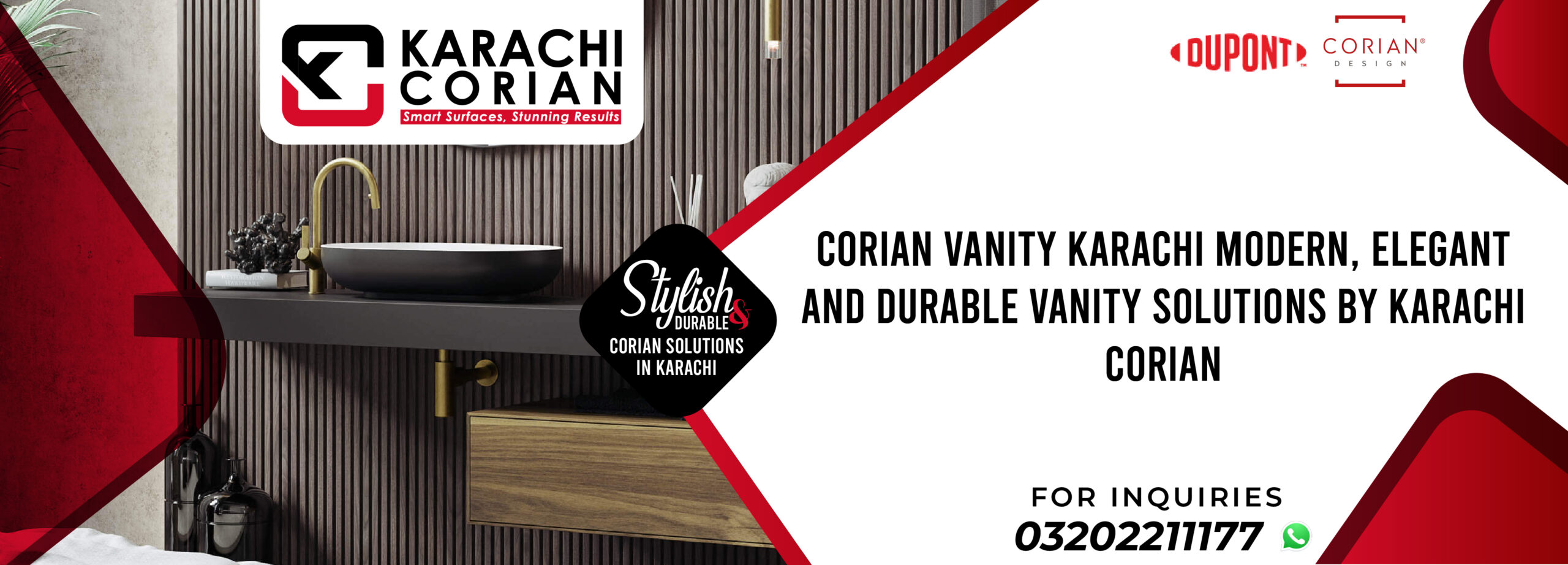 Corian Vanity Karachi: Modern, Elegant and Durable Vanity Solutions by Karachi Corian